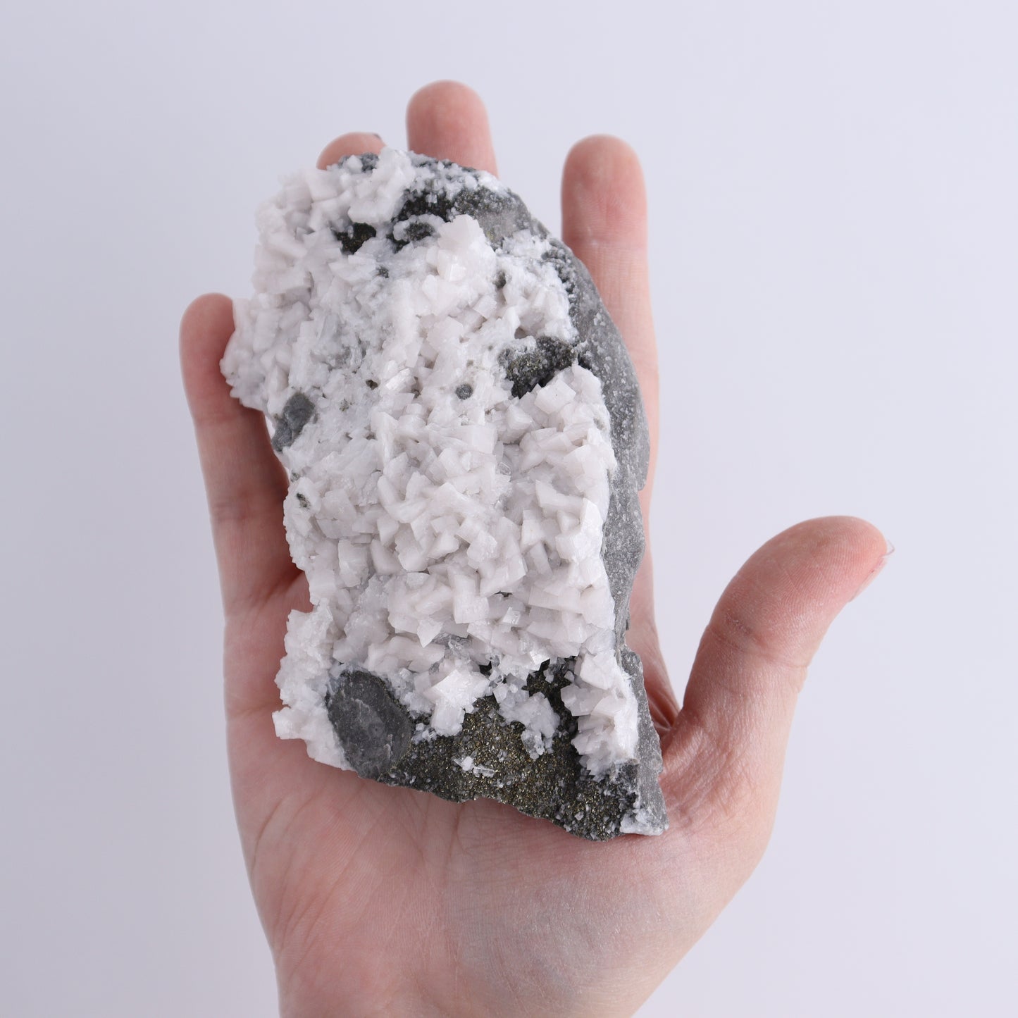 Dolomite with Calcite, Quartz, & Pyrite Set of 12 | Mi Esperanza Minerals | Supplier of Crystals and Onyx