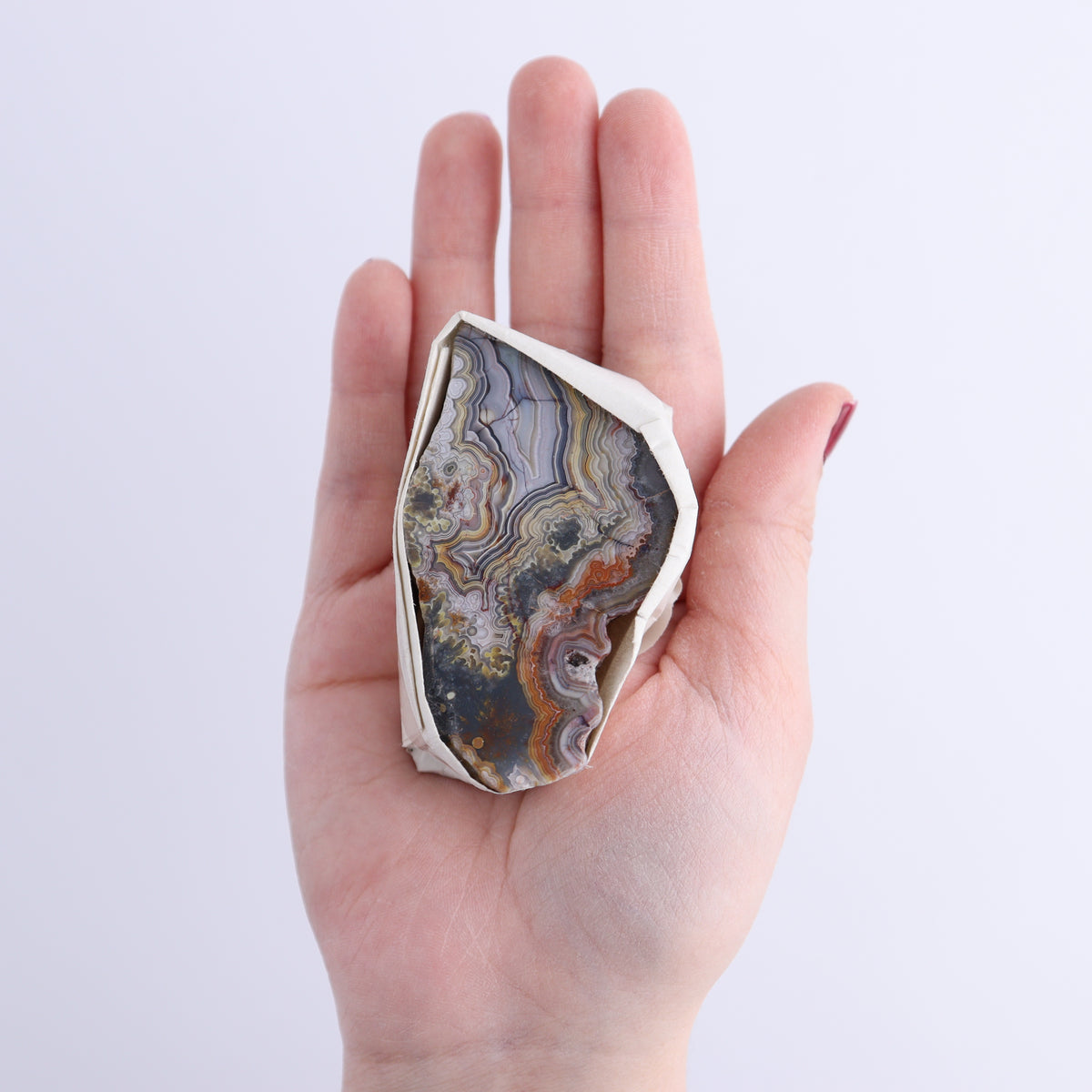 Crazy Lace Agate Flat of 12 | Mi Esperanza Minerals | Supplier of Crystals and Onyx
