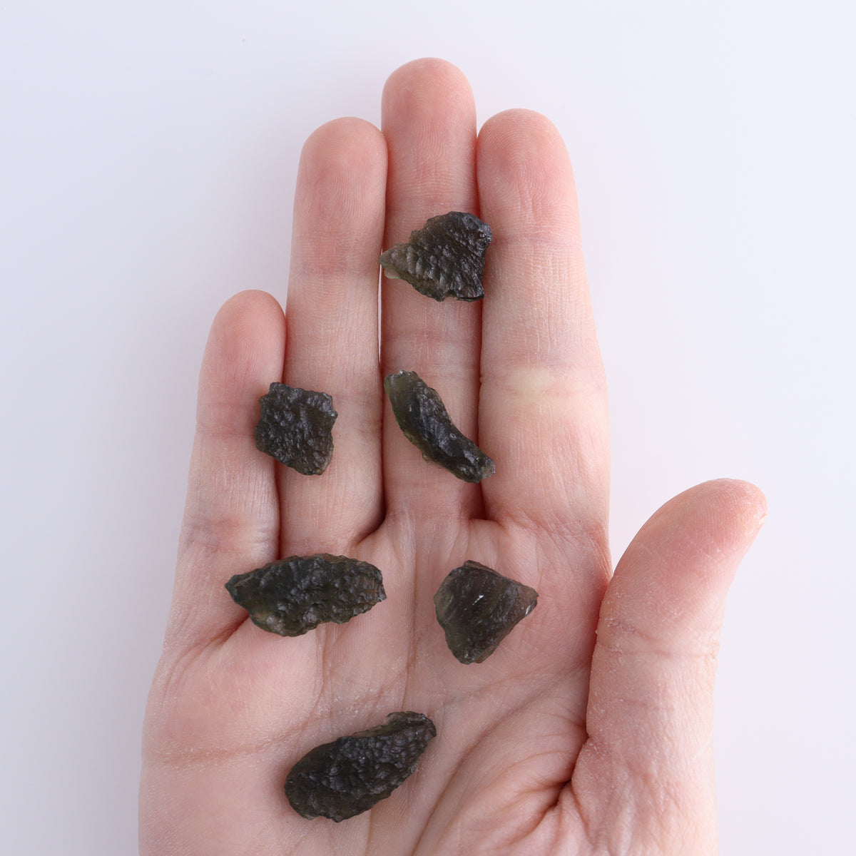 Moldavite Pieces Set of 6 | Mi Esperanza Minerals | Supplier of Crystals and Onyx