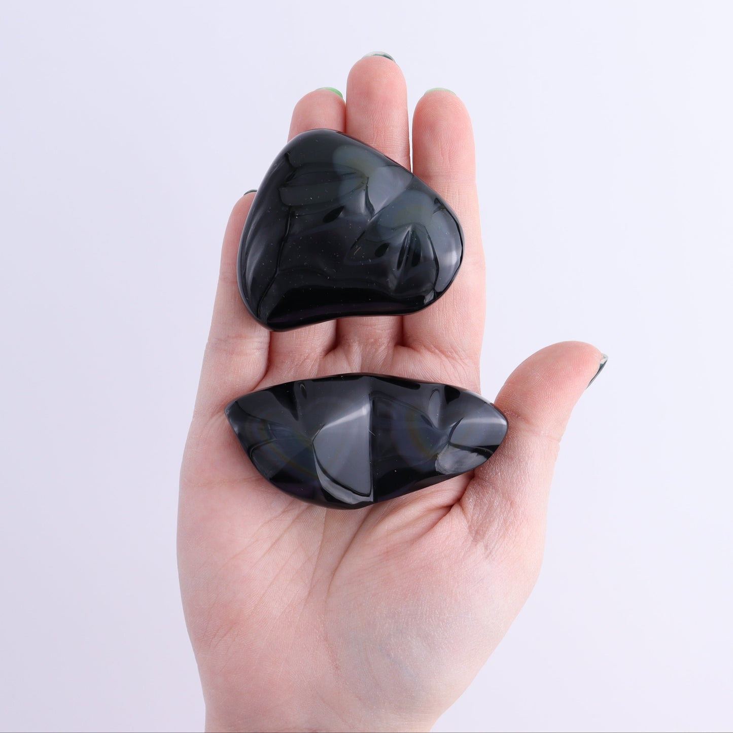 Rainbow Obsidian Heart Set of 4 | Mi Esperanza Minerals | Supplier of Crystals and Onyx