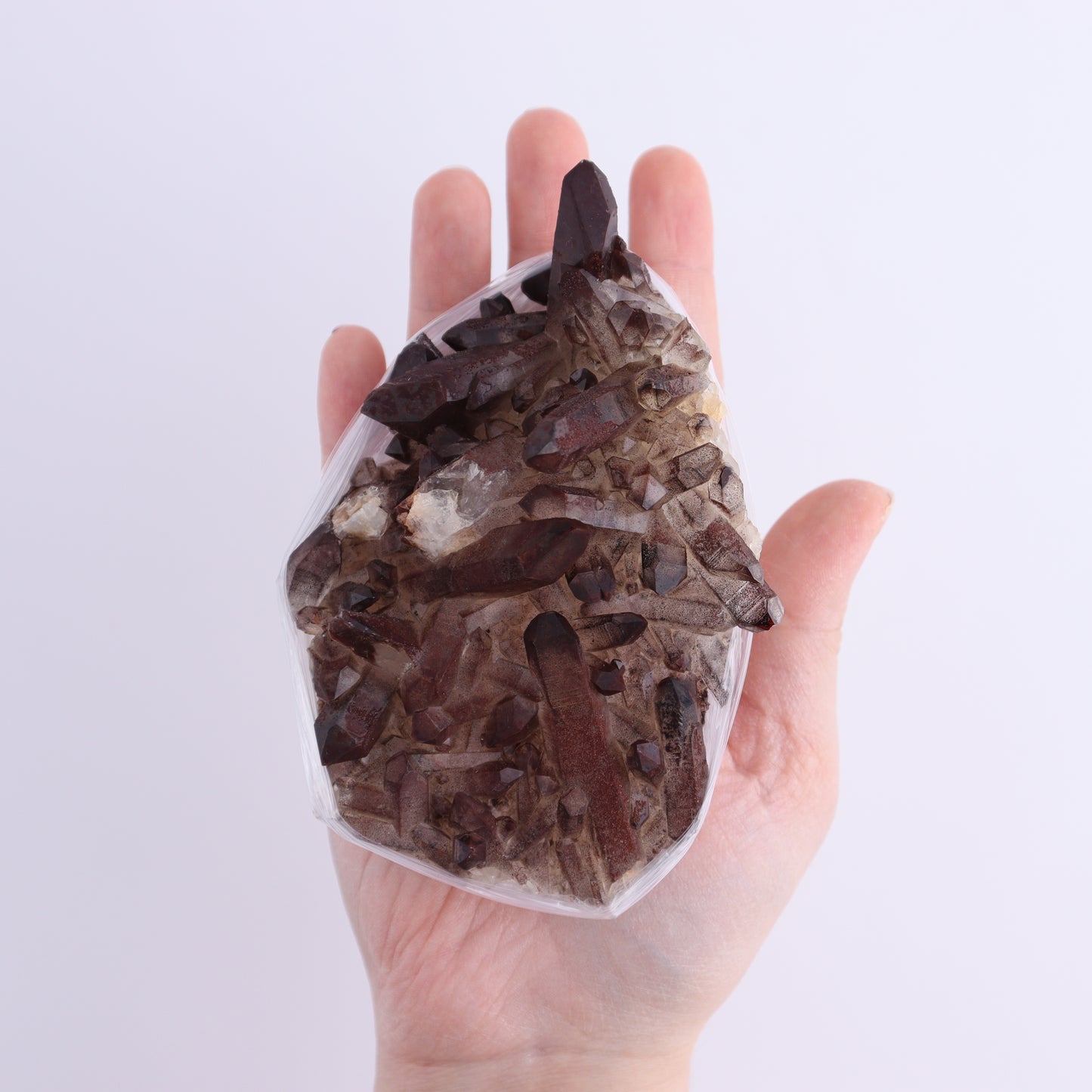 Quartz Hematite Inclusions Flat from Morocco | Mi Esperanza Minerals | Supplier of Crystals and Onyx