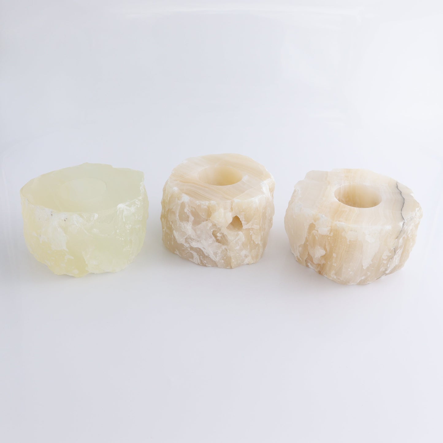 White Onyx Candle Holder Rough | Mi Esperanza Minerals | Supplier of Crystals and Onyx