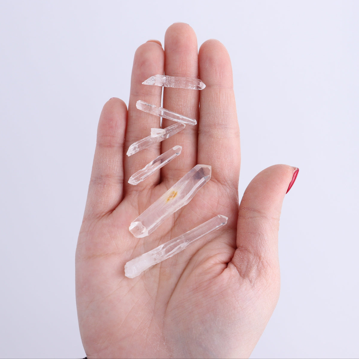 Columbian Lemurian Points Set of 32 | Mi Esperanza Minerals | Supplier of Crystals and Onyx