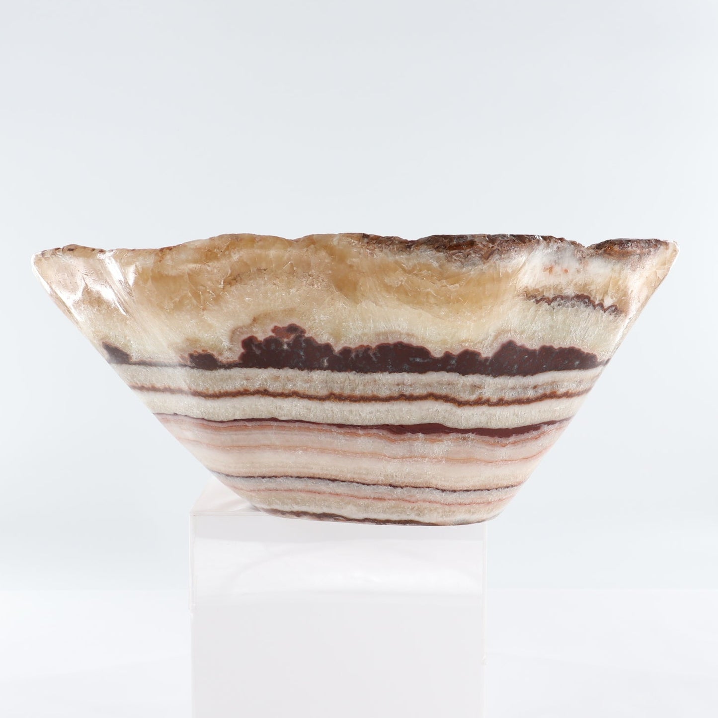 Mexican Onyx/Calcite Bowl 18" | Mi Esperanza Minerals | Supplier of Crystals and Onyx