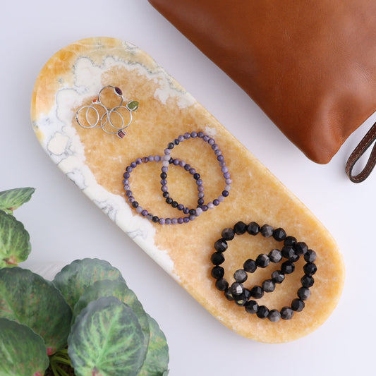 One Oval Dish Mexican Onyx/Calcite Orange | Mi Esperanza Minerals | Supplier of Crystals and Onyx