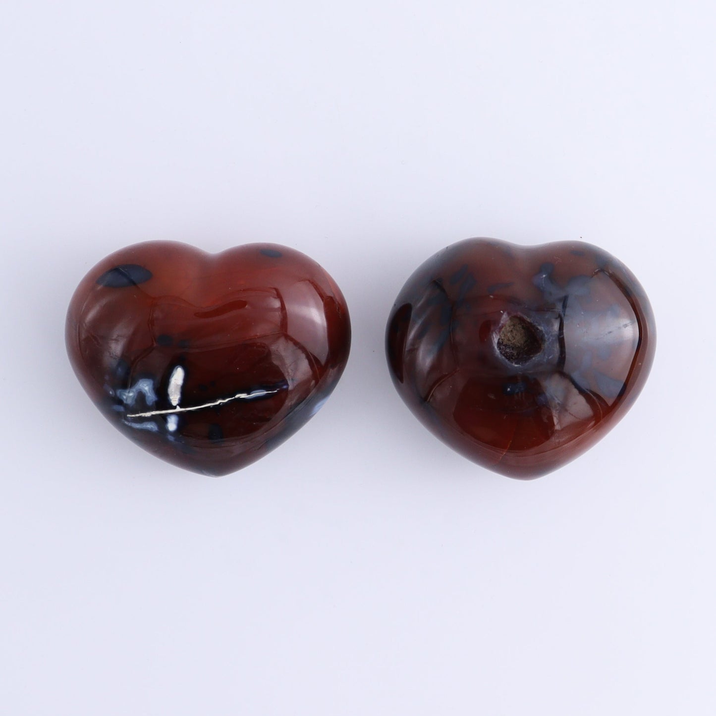Carnelian Hearts Set of 6 | Mi Esperanza Minerals | Supplier of Crystals and Onyx