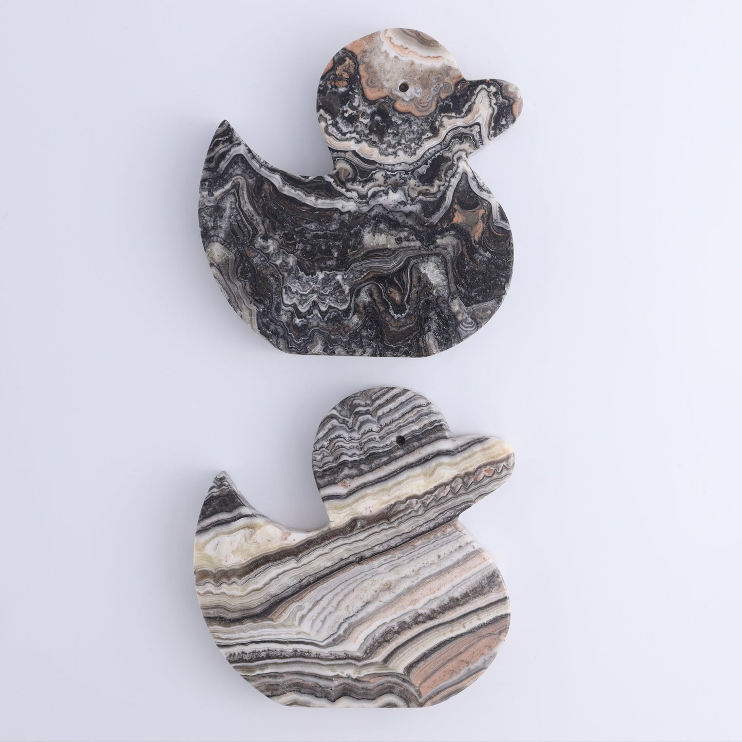 One Zebra Onyx Duck | Mi Esperanza Minerals | Supplier of Crystals and Onyx