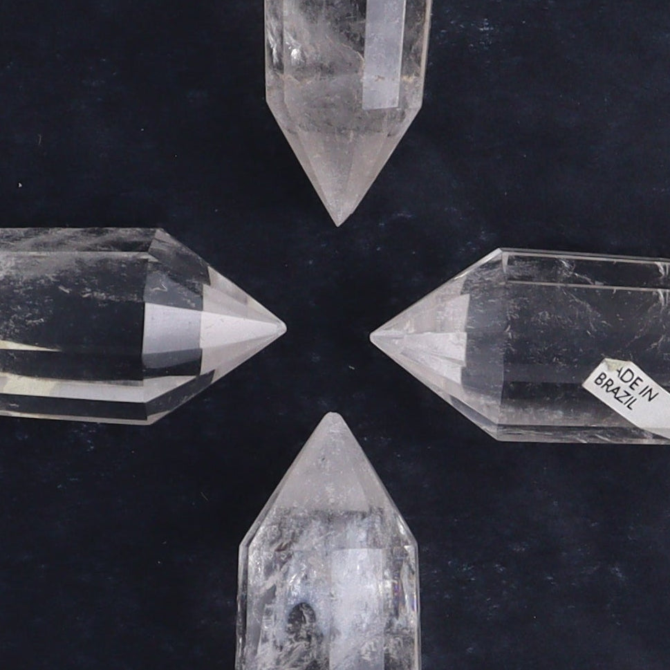 Quartz Faceted Double Points Set of 12 | Mi Esperanza Minerals | Supplier of Crystals and Onyx