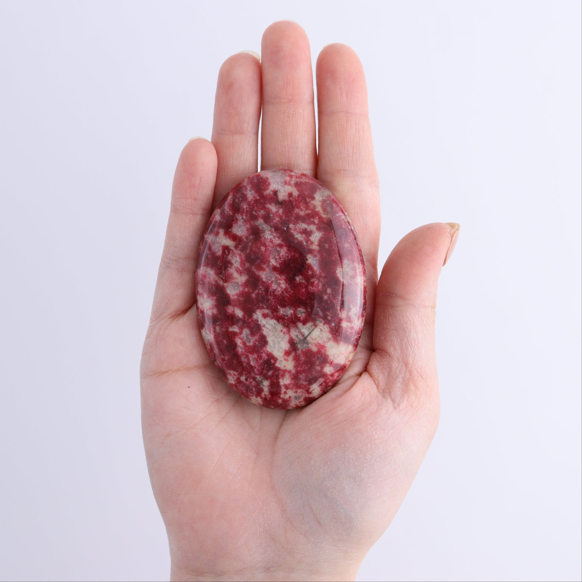 Thulite Palm Stones Set of 3 | Mi Esperanza Minerals | Supplier of Crystals and Onyx