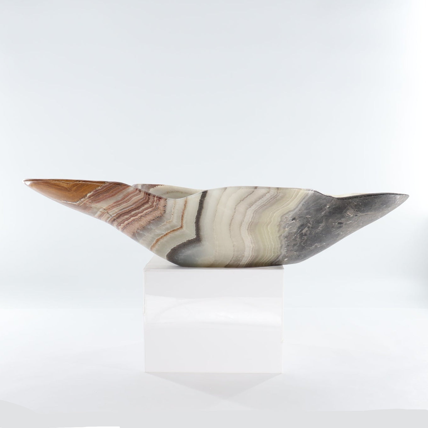Mexican Onyx/Calcite Bowl 23" | Mi Esperanza Minerals | Supplier of Crystals and Onyx