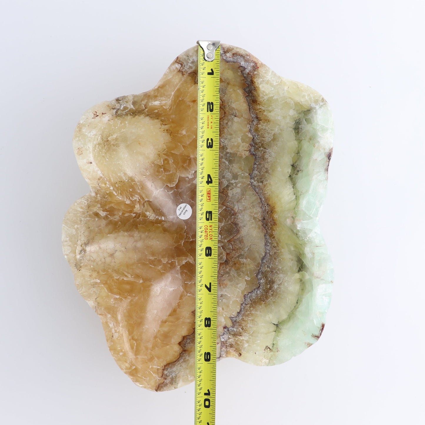 One Medium Bowl Mexican Onyx/Calcite Honey & Green Rough | Mi Esperanza Minerals | Supplier of Crystals and Onyx