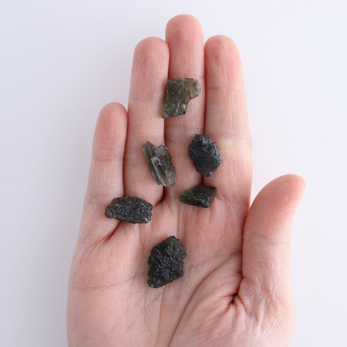 Moldavite Pieces Set of 6 | Mi Esperanza Minerals | Supplier of Crystals and Onyx