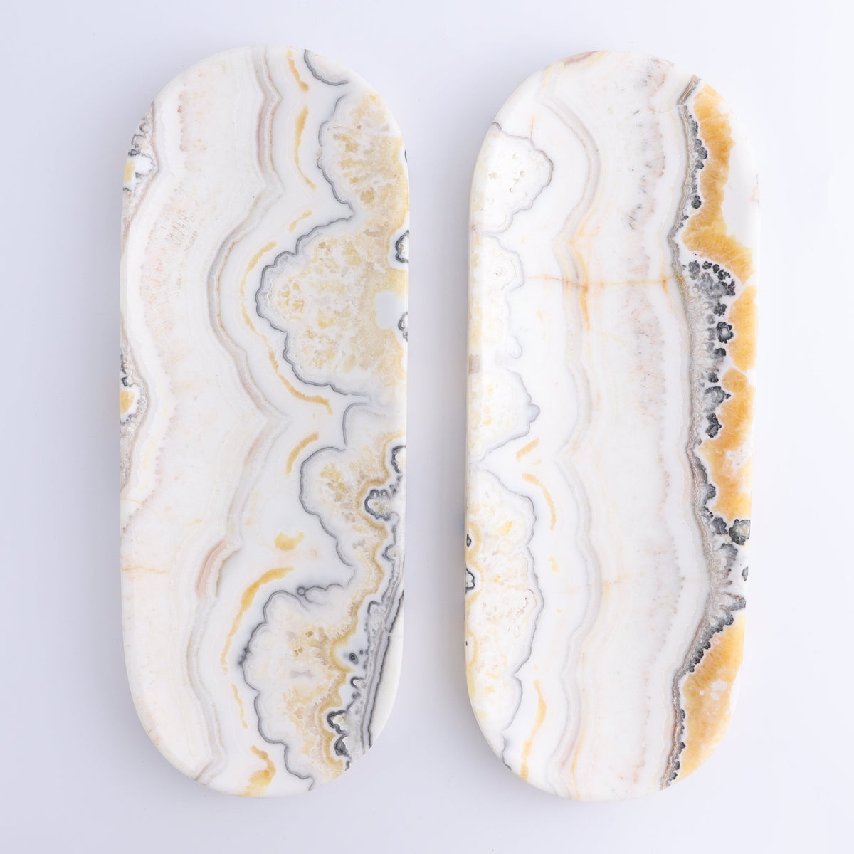 One Oval Dish Mexican Onyx/Calcite White Zebra | Mi Esperanza Minerals | Supplier of Crystals and Onyx