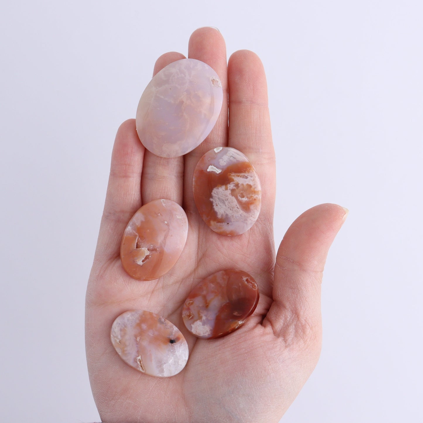 One Pink Carnelian Oval Cab | Mi Esperanza Minerals | Supplier of Crystals and Onyx