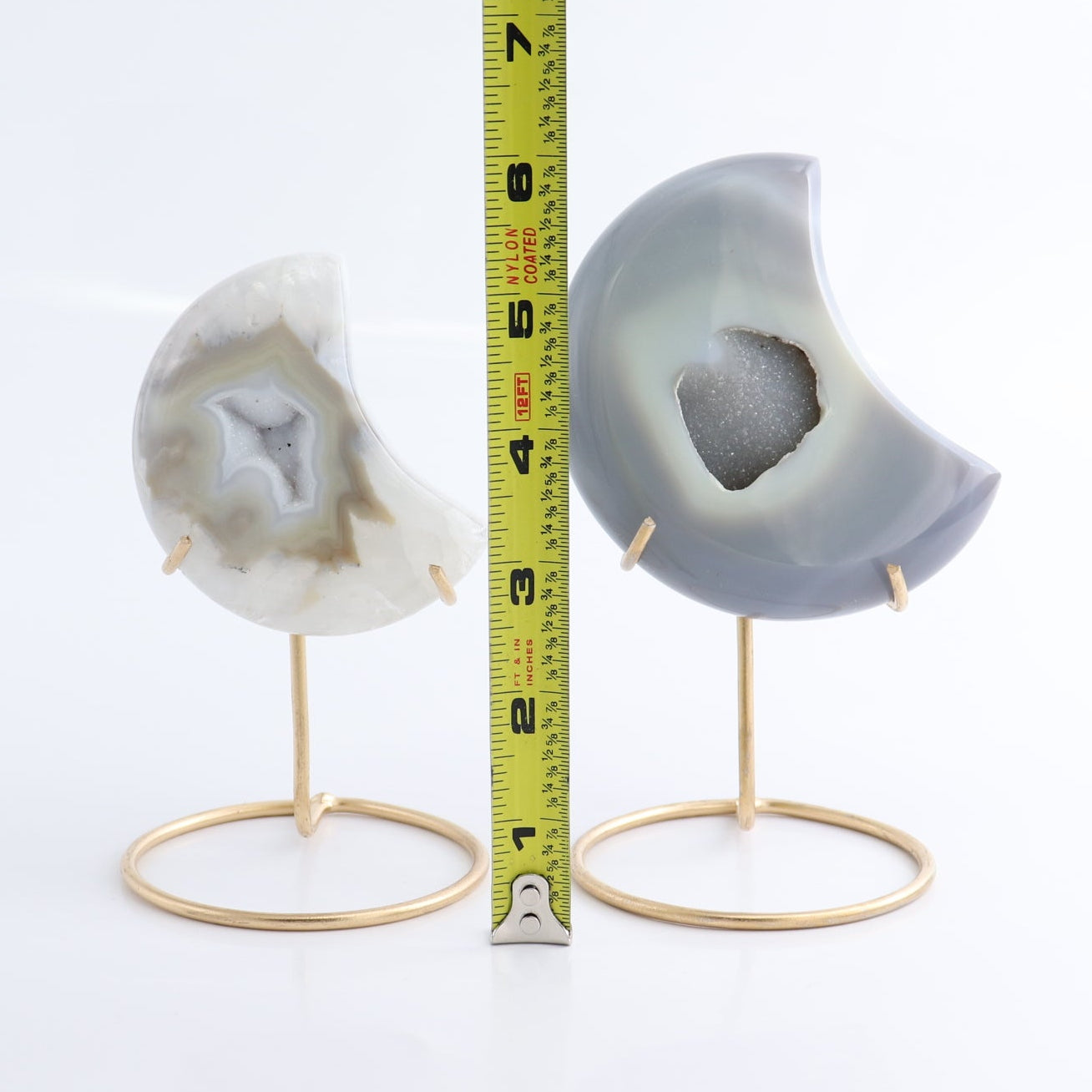Agate Moons with Stand Set of 5 | Mi Esperanza Minerals | Supplier of Crystals and Onyx