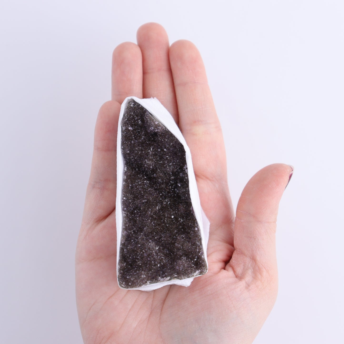 Uruguay Rainbow Amethyst Clusters Flat of 12