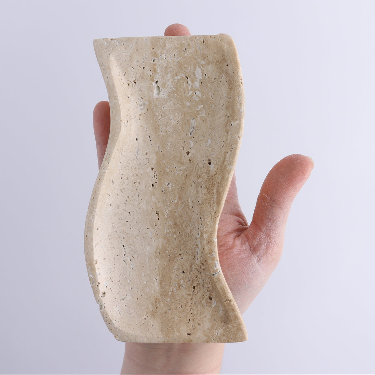 One Travertine Wavy Dish Large | Mi Esperanza Minerals | Supplier of Crystals and Onyx