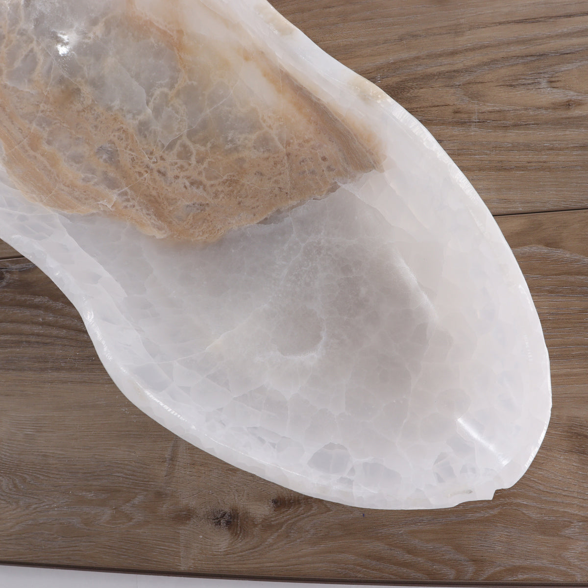 Mexican Onyx/Calcite Canoe Bowl 33" | Mi Esperanza Minerals | Supplier of Crystals and Onyx
