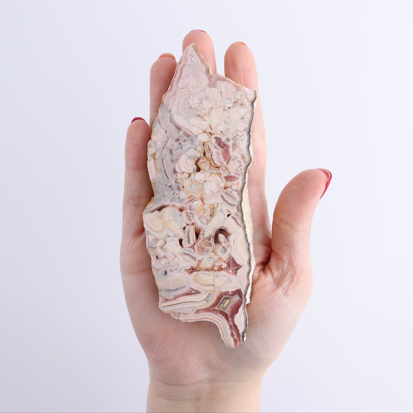 Rhodochrosite Slices Set of 2 | Mi Esperanza Minerals | Supplier of Crystals and Onyx
