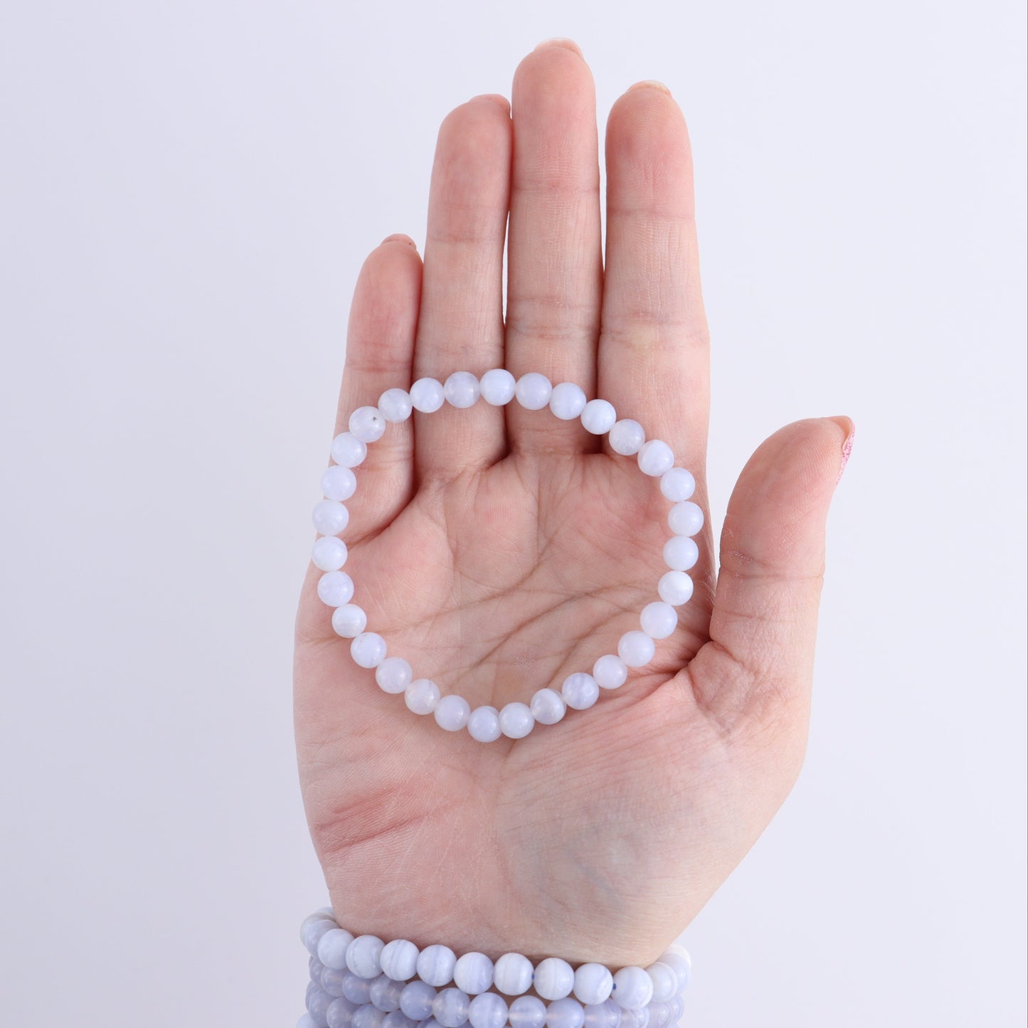 One Blue Lace Agate Bracelet | Mi Esperanza Minerals | Supplier of Crystals and Onyx