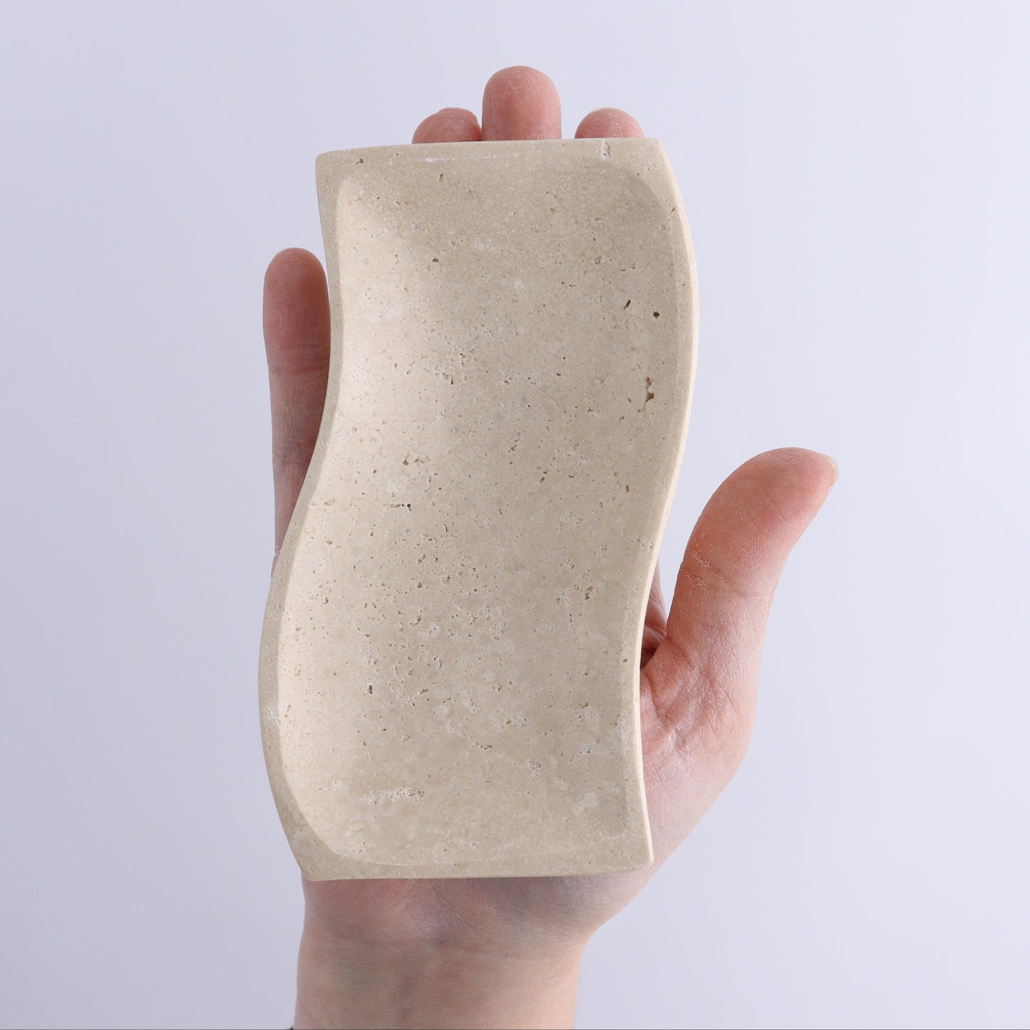 One Travertine Wavy Dish Small | Mi Esperanza Minerals | Supplier of Crystals and Onyx