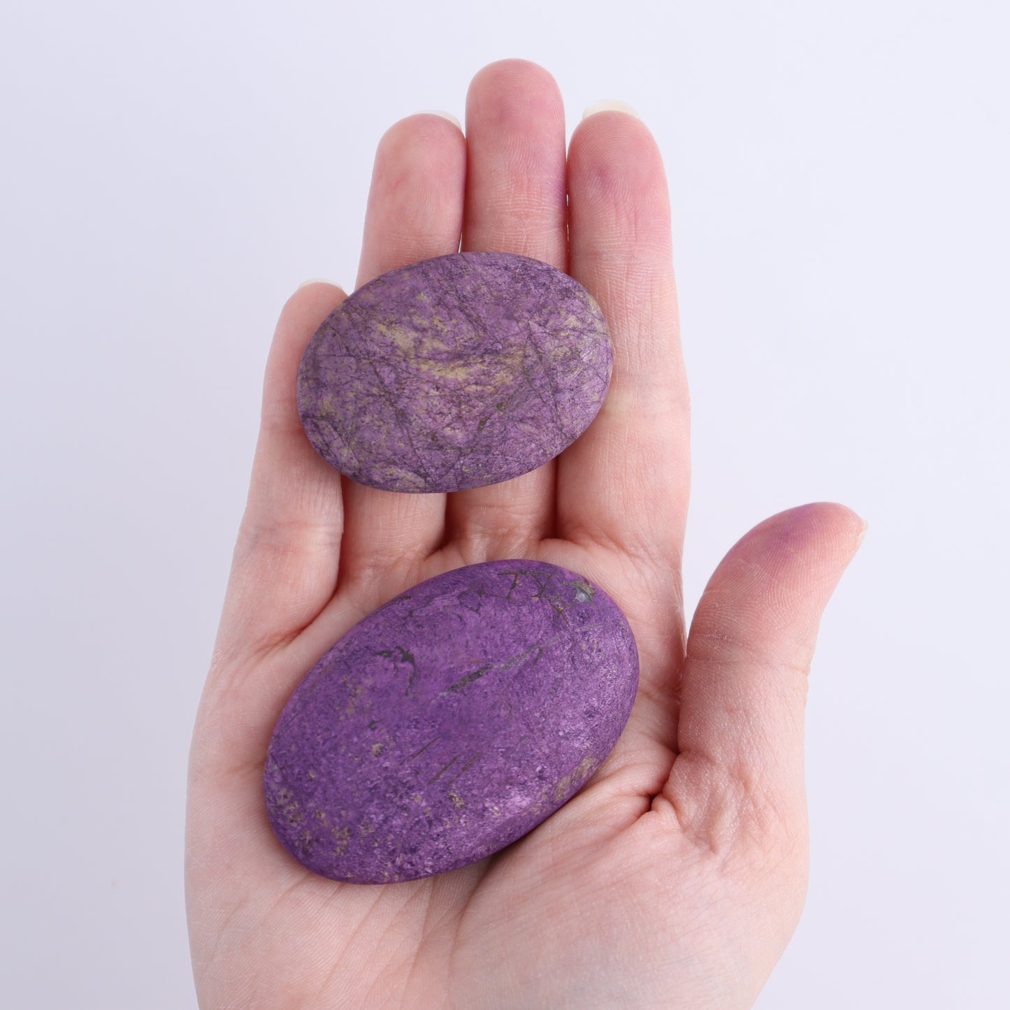 Purpurite Velvet Palm Stones Set of 9