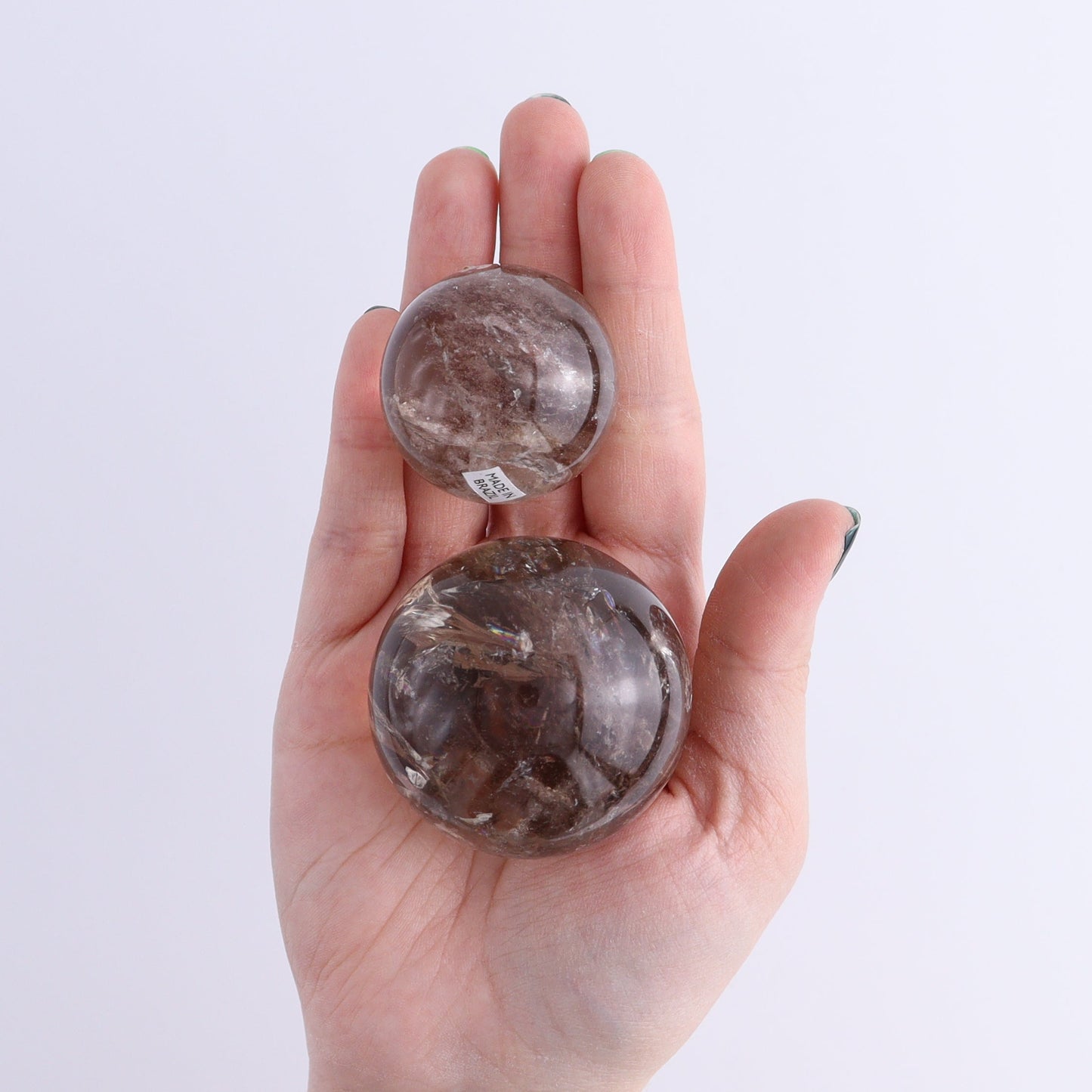 Smoky Quartz Spheres Set of 9 | Mi Esperanza Minerals | Supplier of Crystals and Onyx