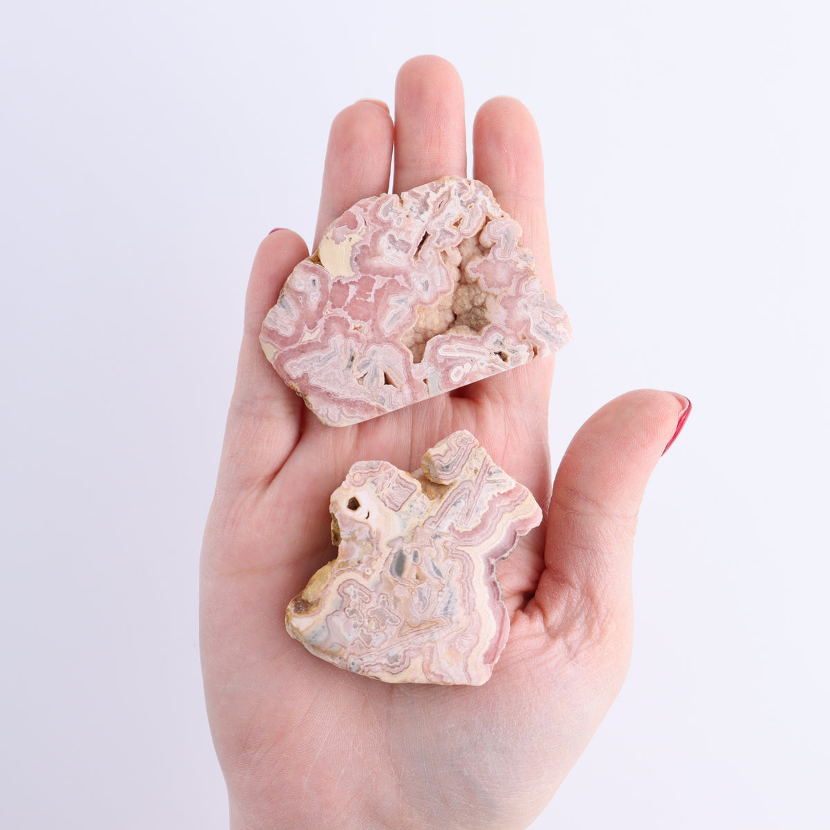 Rhodochrosite Slices Set of 3 | Mi Esperanza Minerals | Supplier of Crystals and Onyx