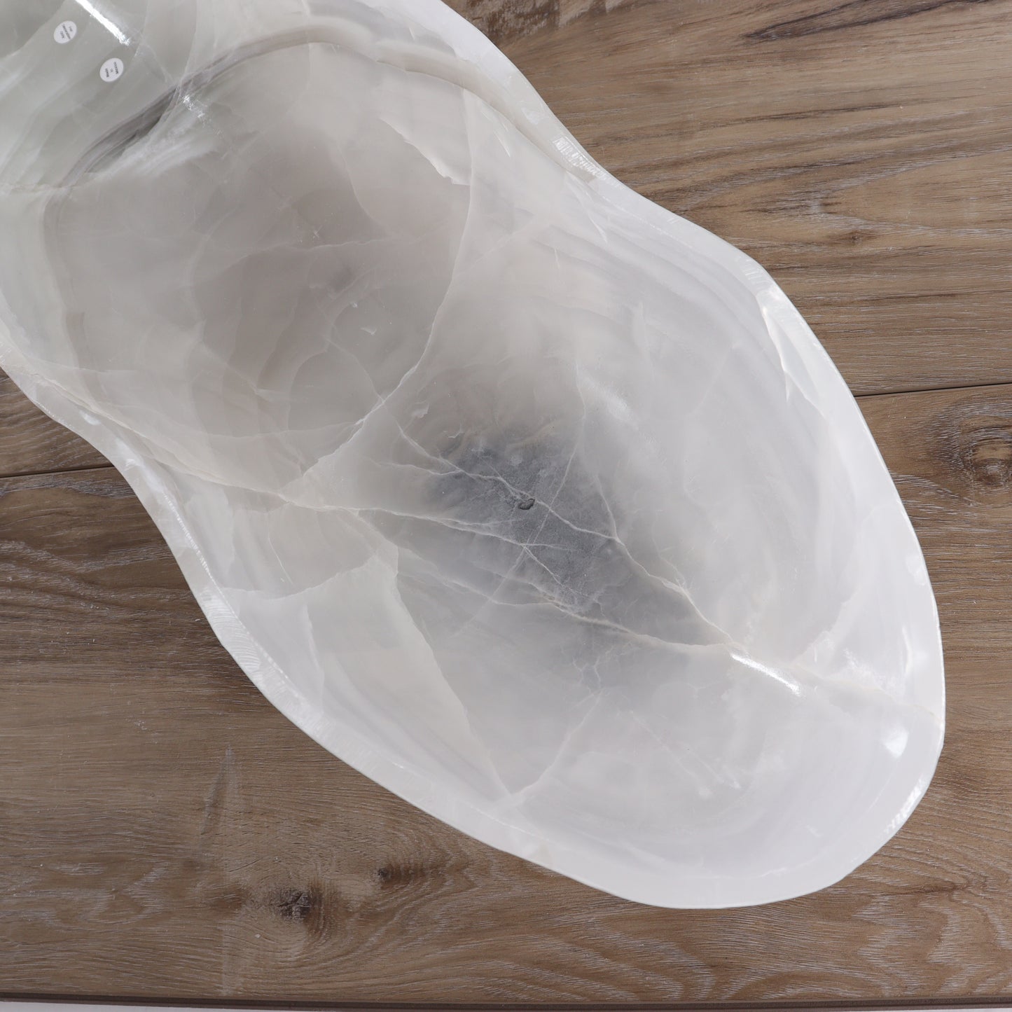 Mexican Onyx/Calcite Canoe Bowl 35" | Mi Esperanza Minerals | Supplier of Crystals and Onyx