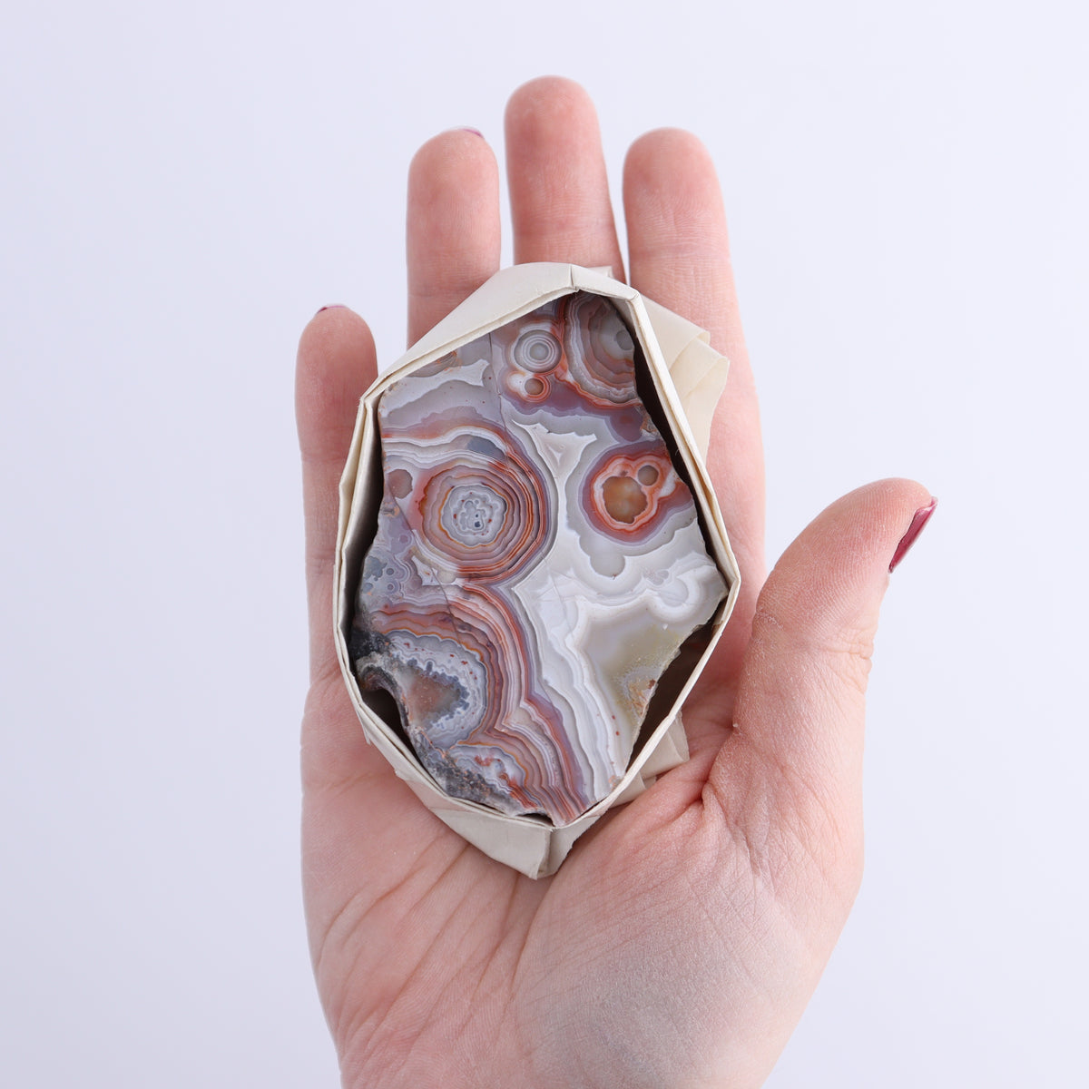 Crazy Lace Agate Flat of 12 | Mi Esperanza Minerals | Supplier of Crystals and Onyx