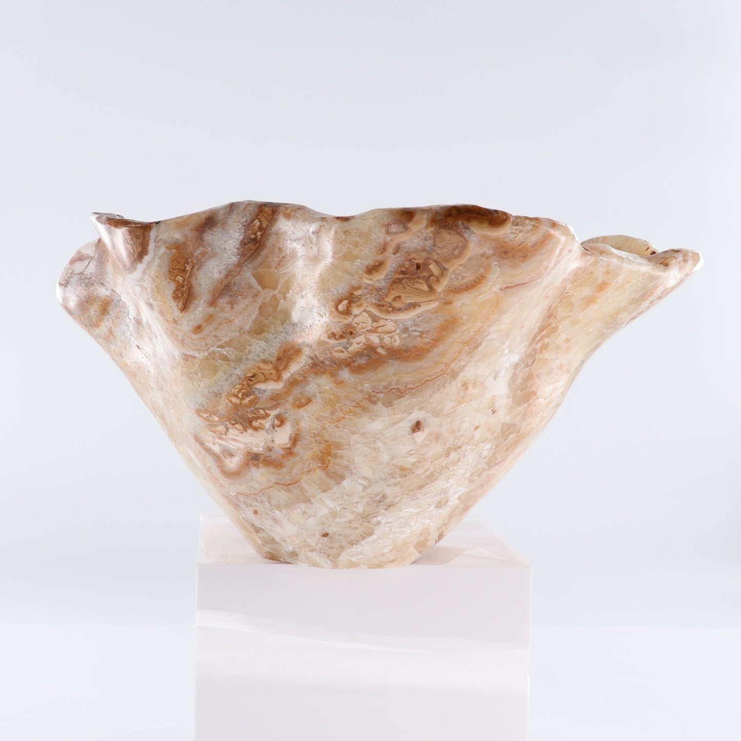 Mexican Onyx/Calcite Bowl 21" | Mi Esperanza Minerals | Supplier of Crystals and Onyx
