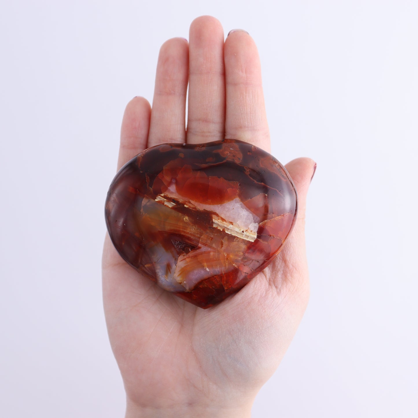 Carnelian Hearts Set of 8 | Mi Esperanza Minerals | Supplier of Crystals and Onyx