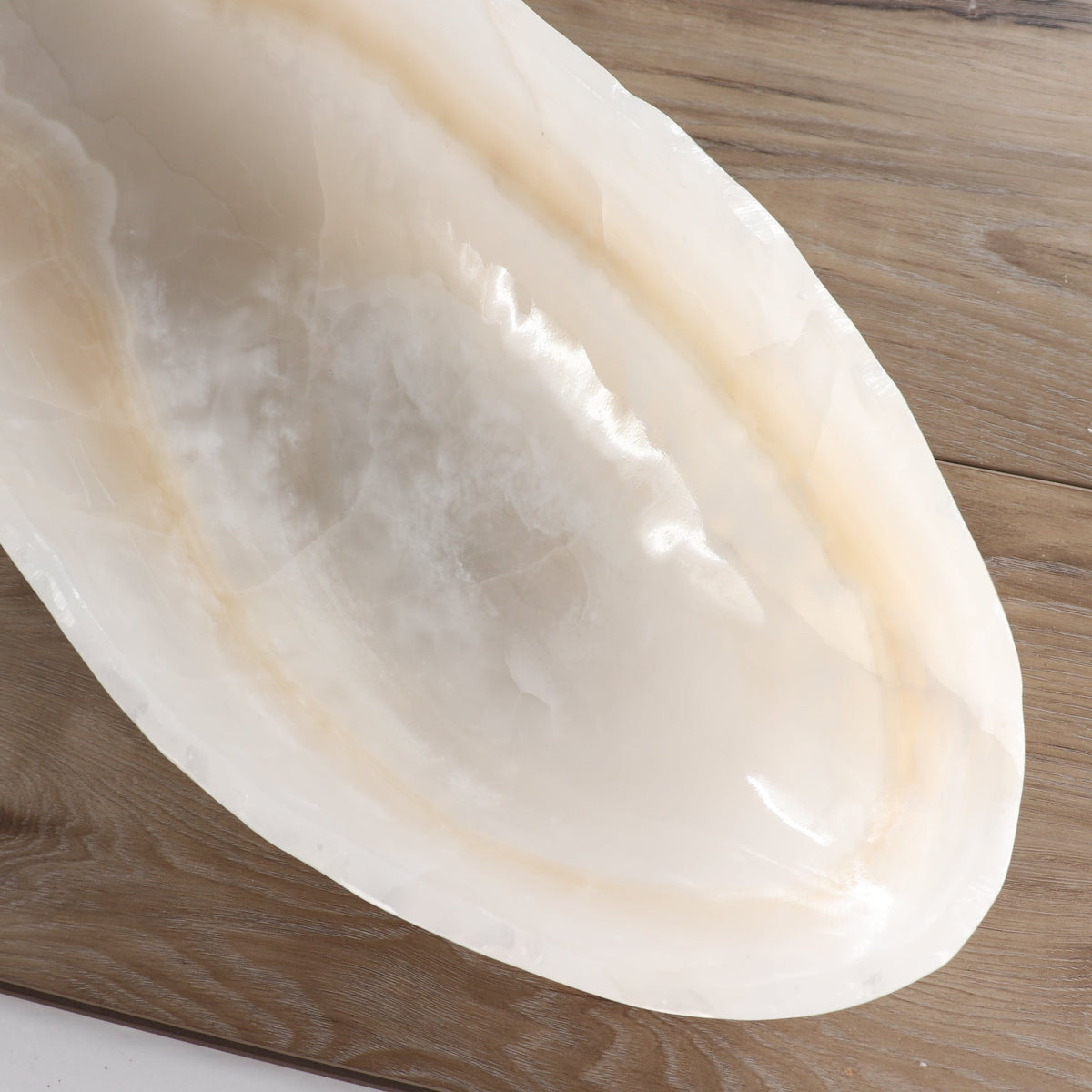 Mexican Onyx/Calcite Canoe Bowl 40"