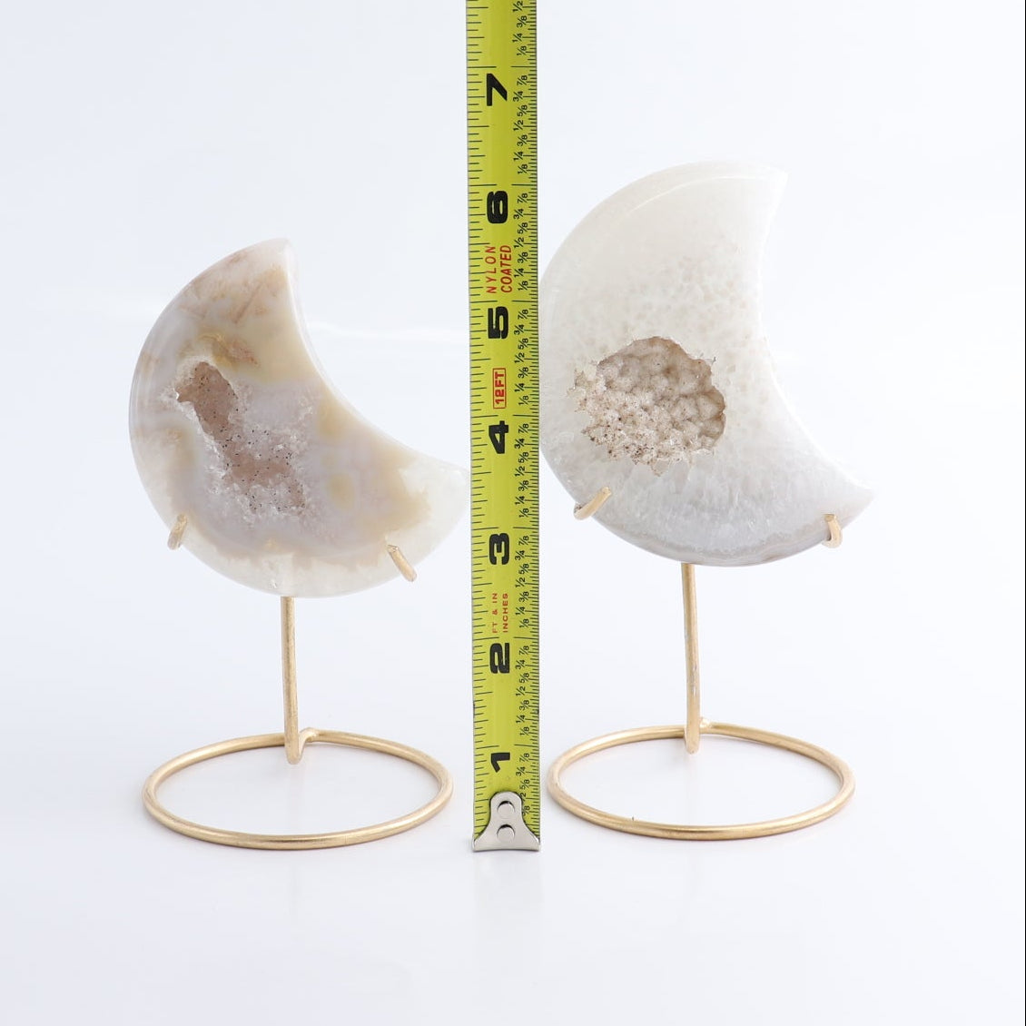 Agate Moons with Stand Set of 5 | Mi Esperanza Minerals | Supplier of Crystals and Onyx