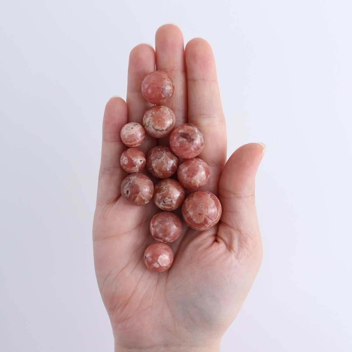 Rhodochrosite Spheres Set of 12
