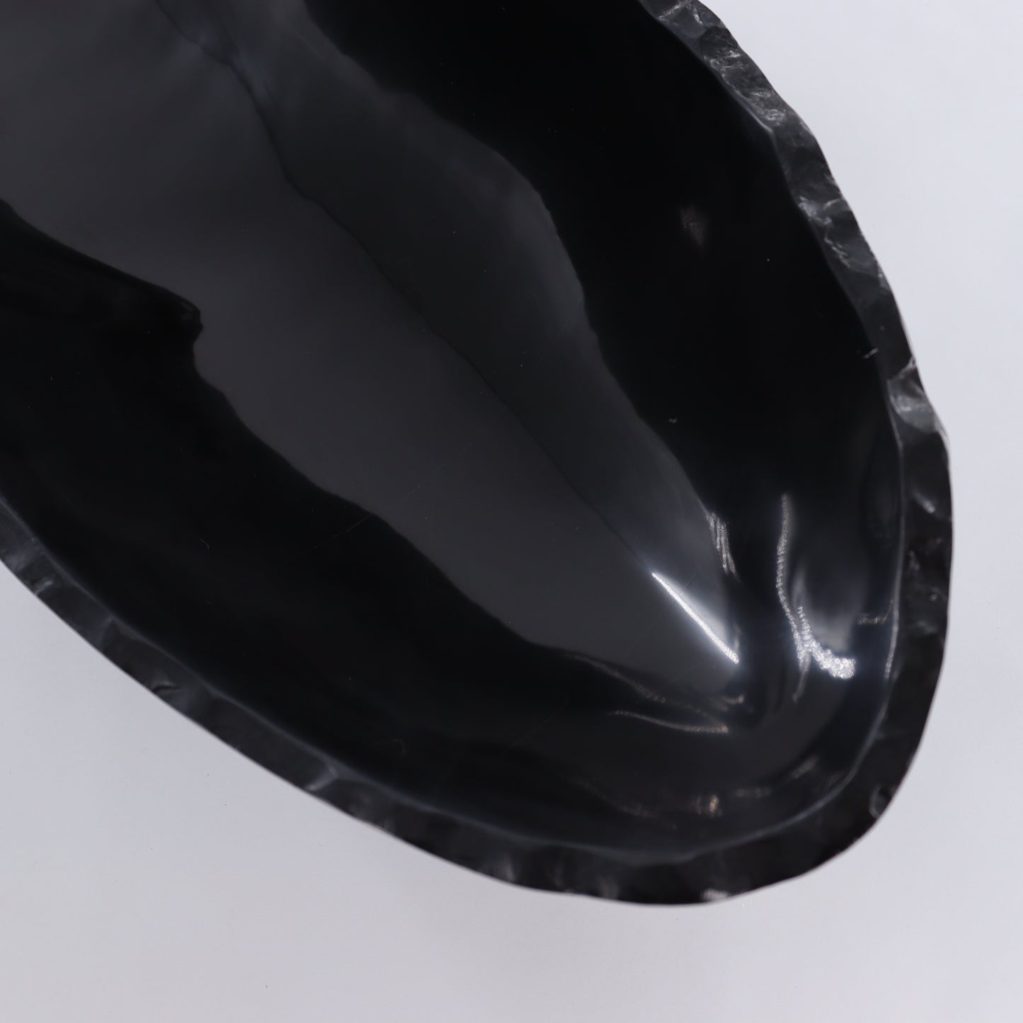 Black Marble Canoe Bowl 27" | Mi Esperanza Minerals | Supplier of Crystals and Onyx