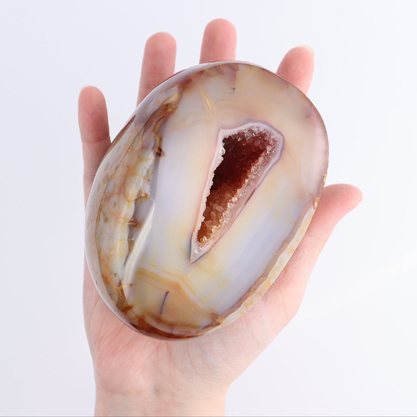 Carnelian Geodes Set of 2 | Mi Esperanza Minerals | Supplier of Crystals and Onyx