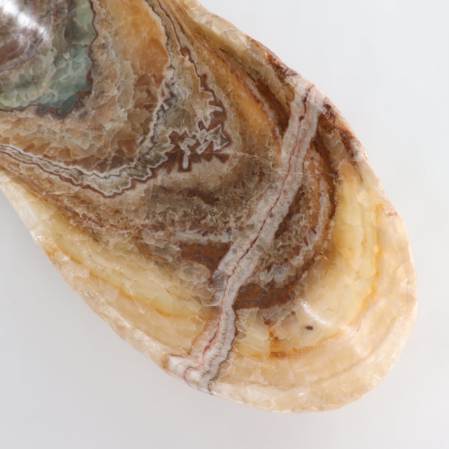 Mexican Onyx/Calcite Canoe Bowl 36"