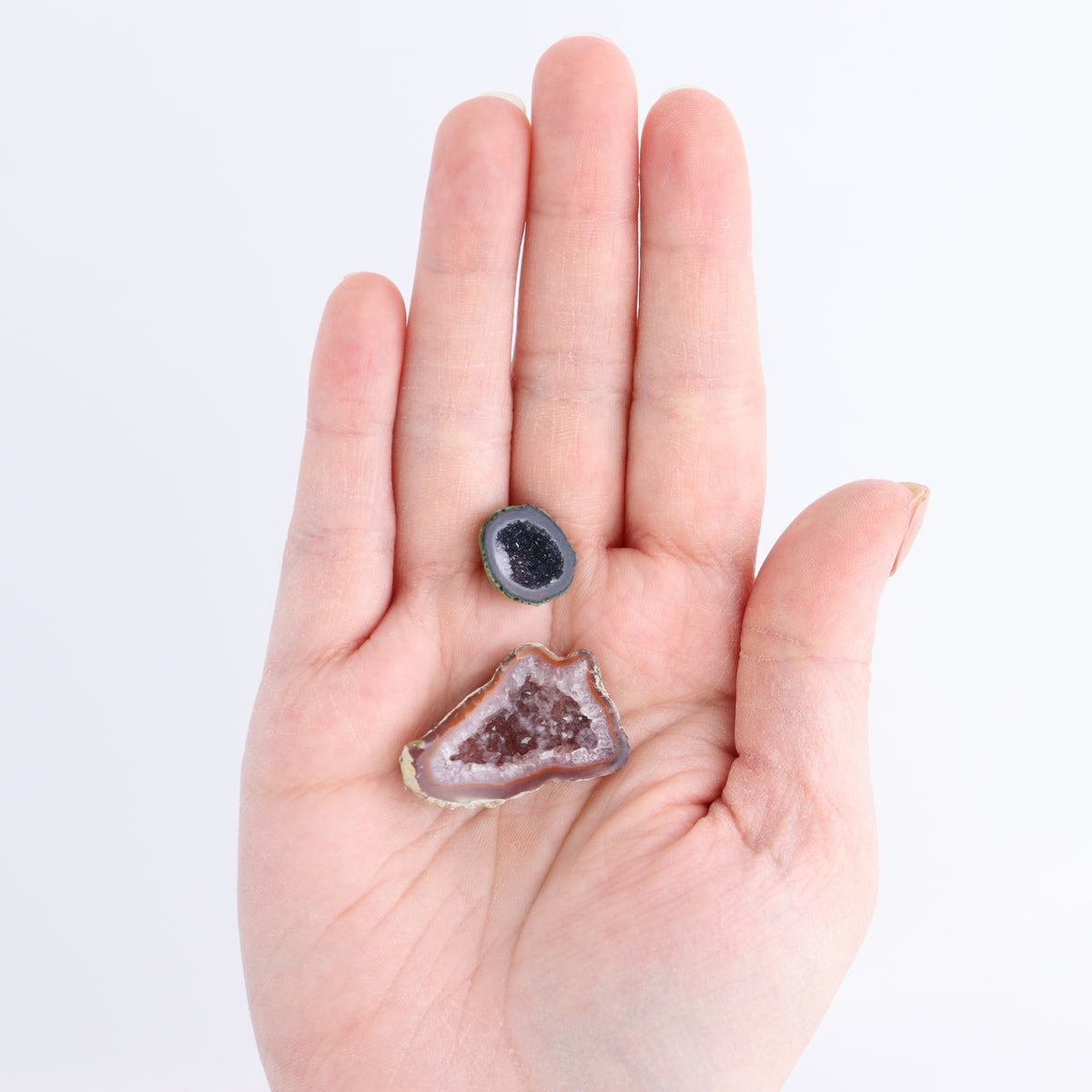 Tabasco Geodes 9 Pairs | Mi Esperanza Minerals | Supplier of Crystals and Onyx