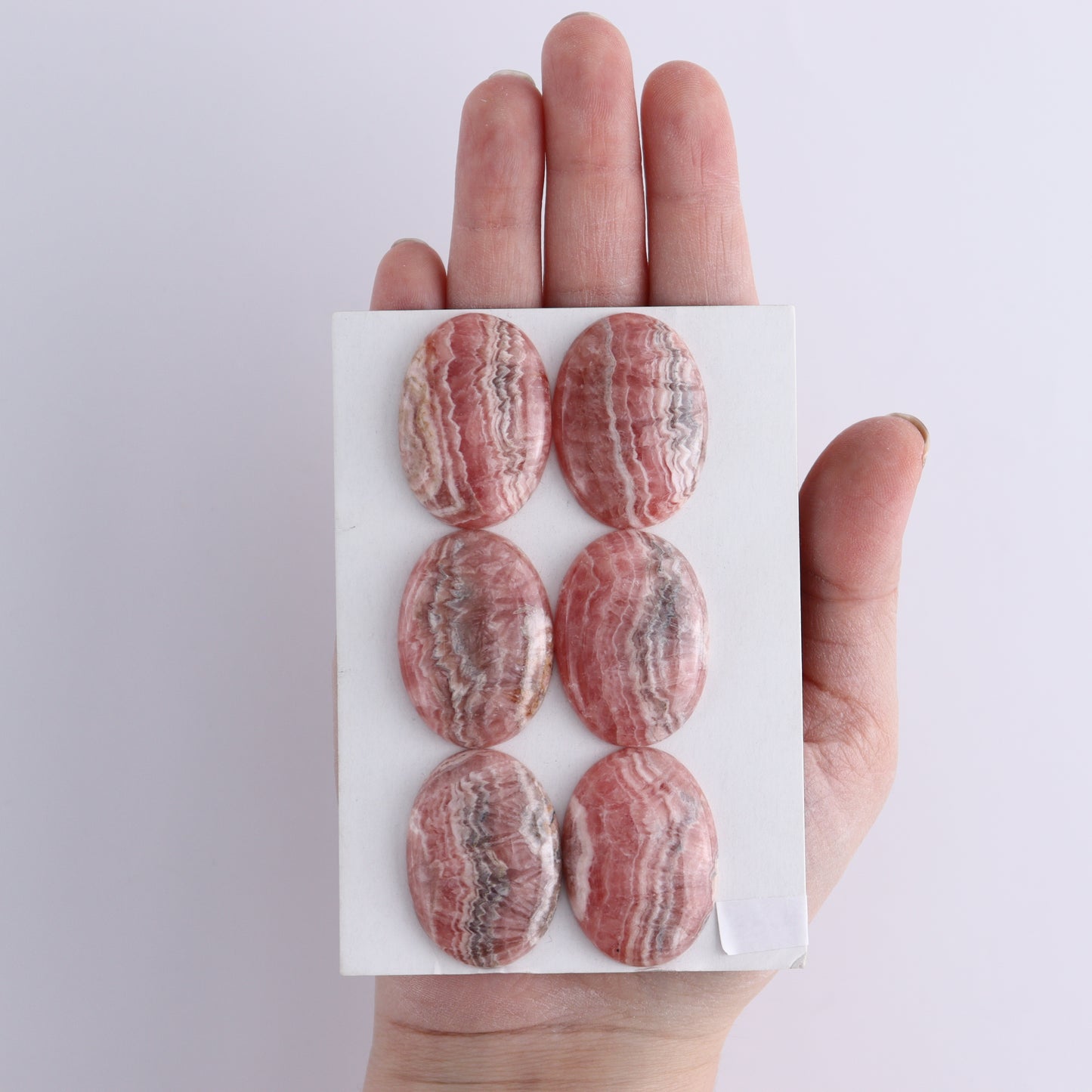 Rhodochrosite Cabs Set of 6 | Mi Esperanza Minerals | Supplier of Crystals and Onyx