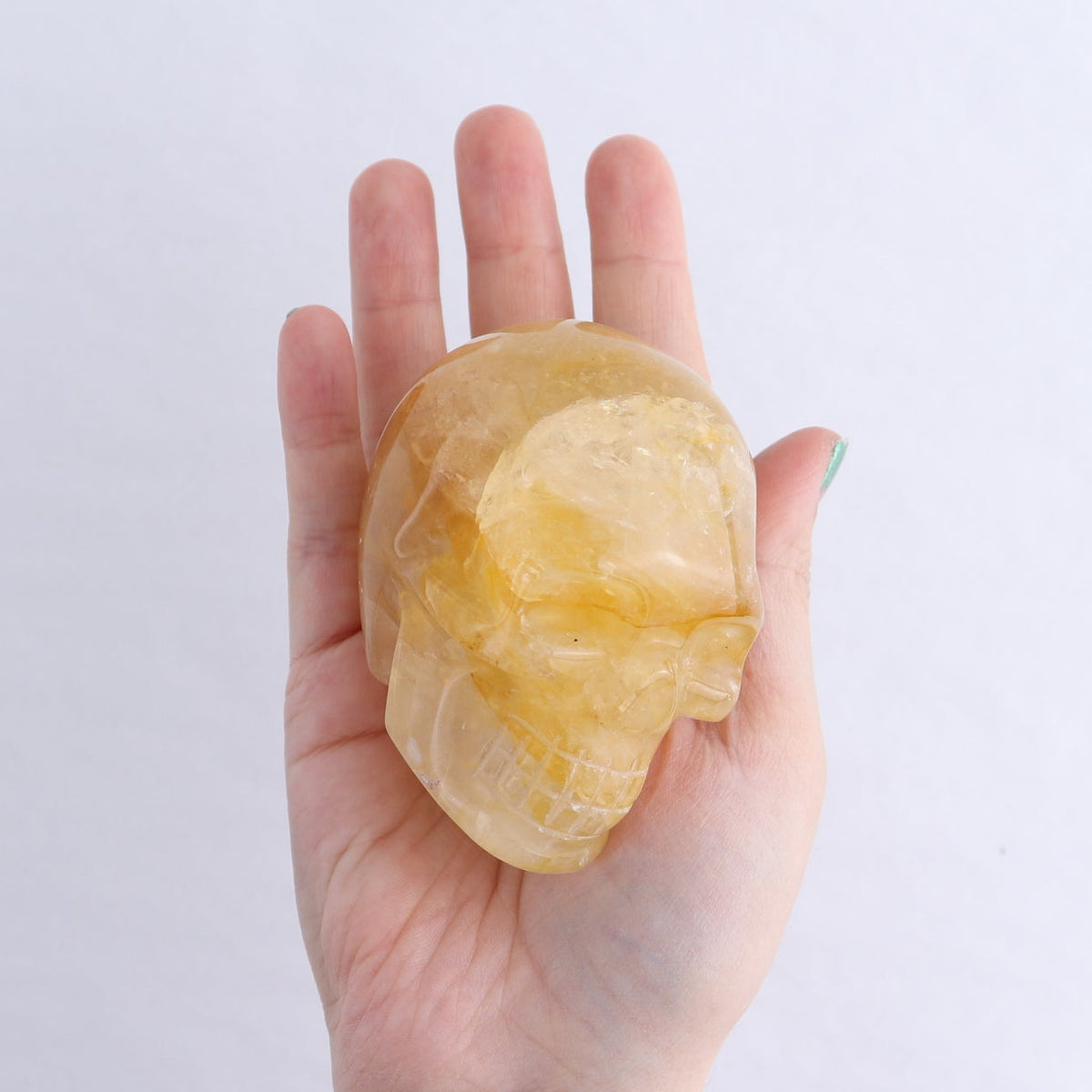 Golden Healer Skulls Set of 2 & 1 Rose Quartz Skull