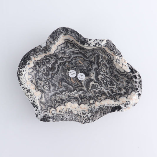 One Small Bowl Mexican Onyx/Calcite Black & White Zebra Rough