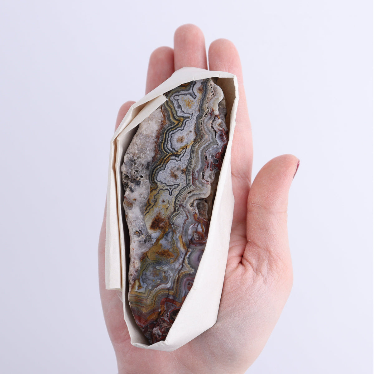 Crazy Lace Agate Flat of 13 | Mi Esperanza Minerals | Supplier of Crystals and Onyx