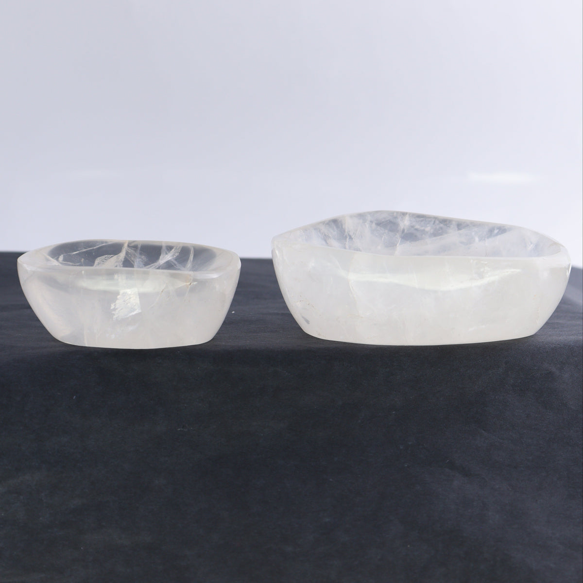 Clear Quartz Bowls Set of 6 | Mi Esperanza Minerals | Supplier of Crystals and Onyx