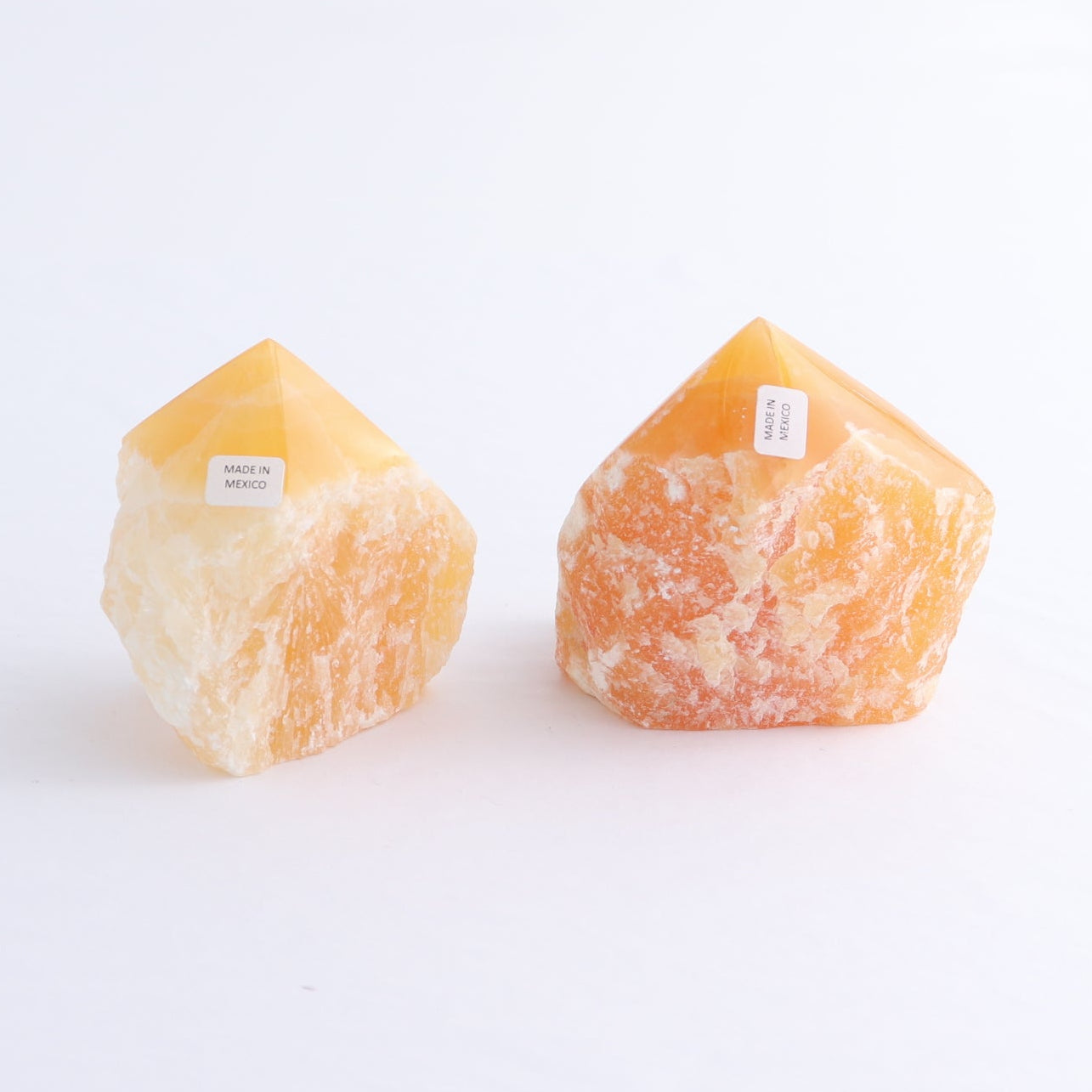 Orange Calcite Polished Tips Set of 9