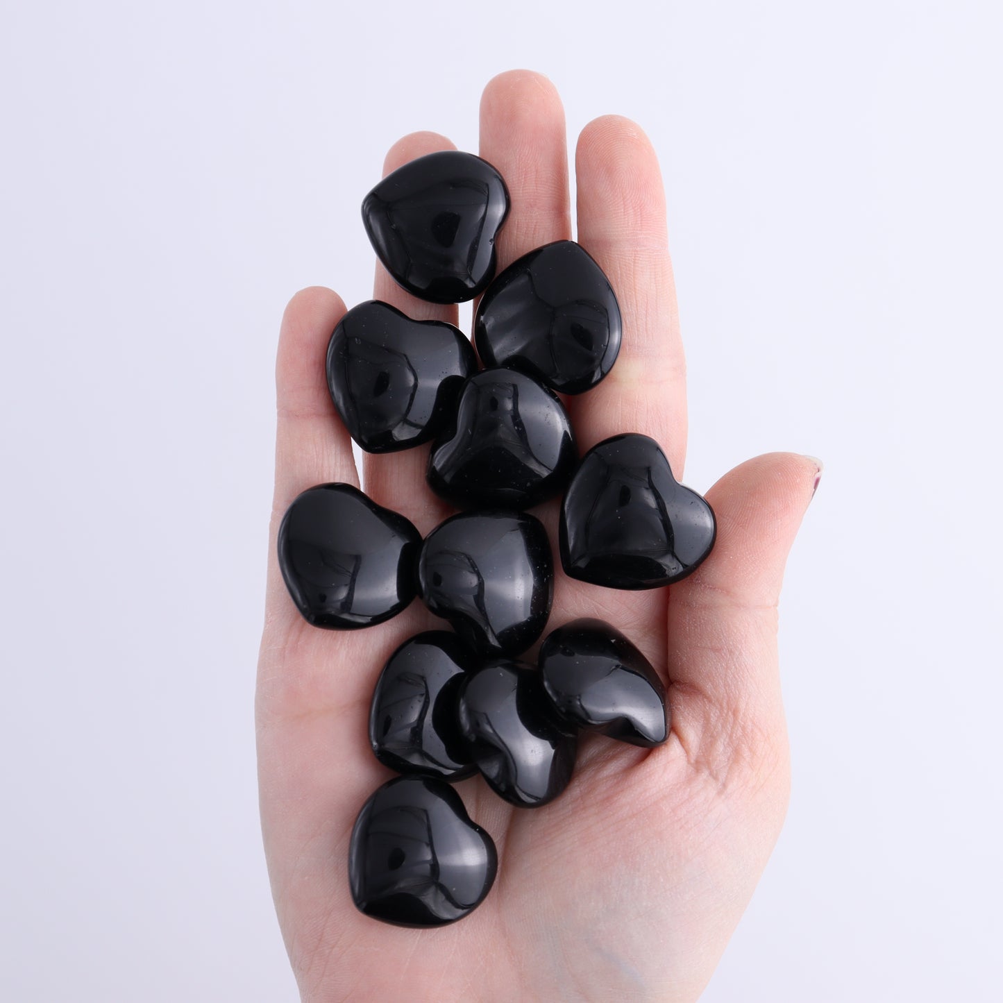 50 pcs Mini Obsidian Hearts | Mi Esperanza Minerals | Supplier of Crystals and Onyx