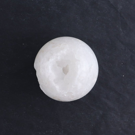 One Large White Quartz Sphere