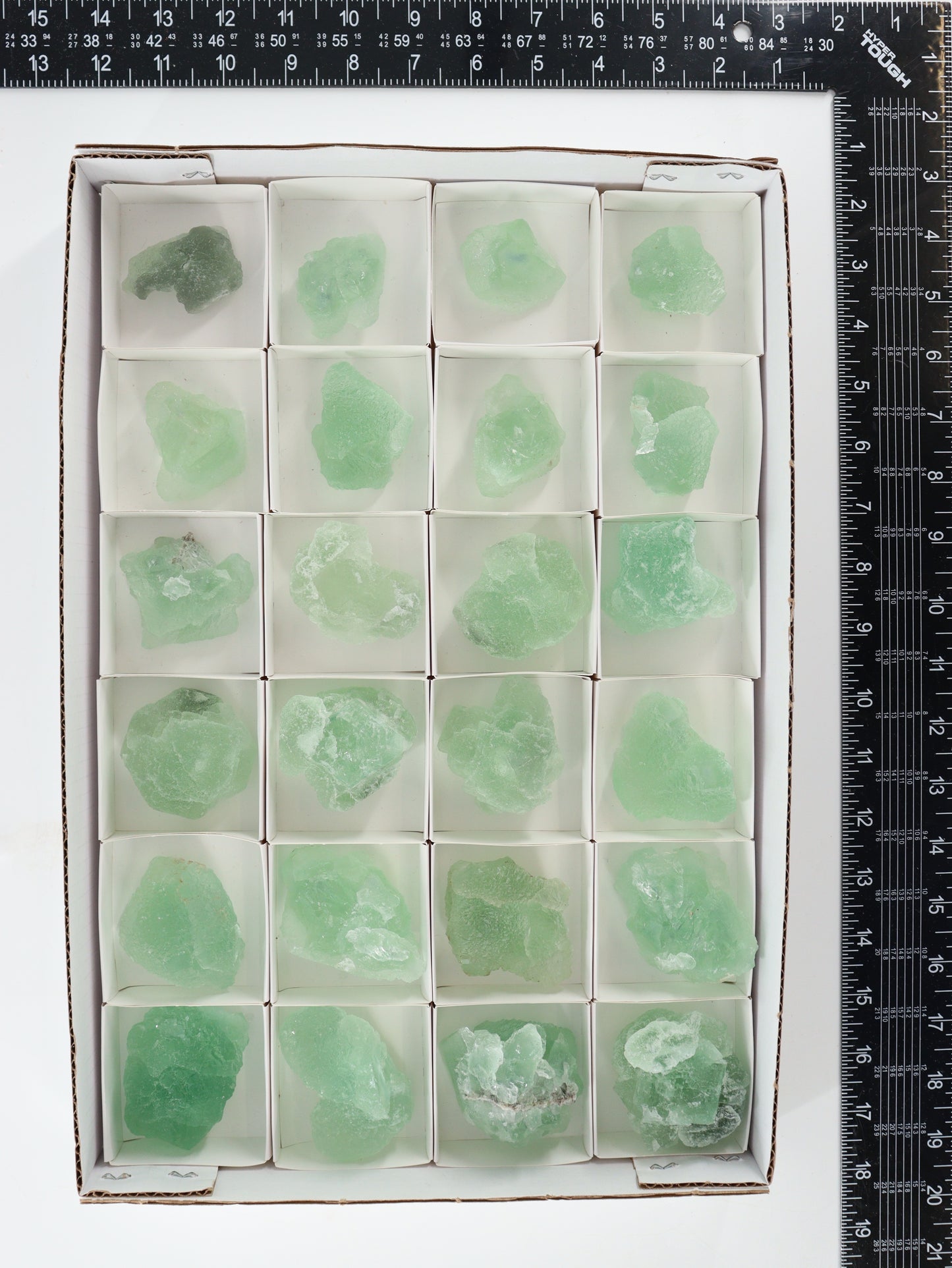 Fluorite Flat Set of 24 | Mi Esperanza Minerals | Supplier of Crystals and Onyx