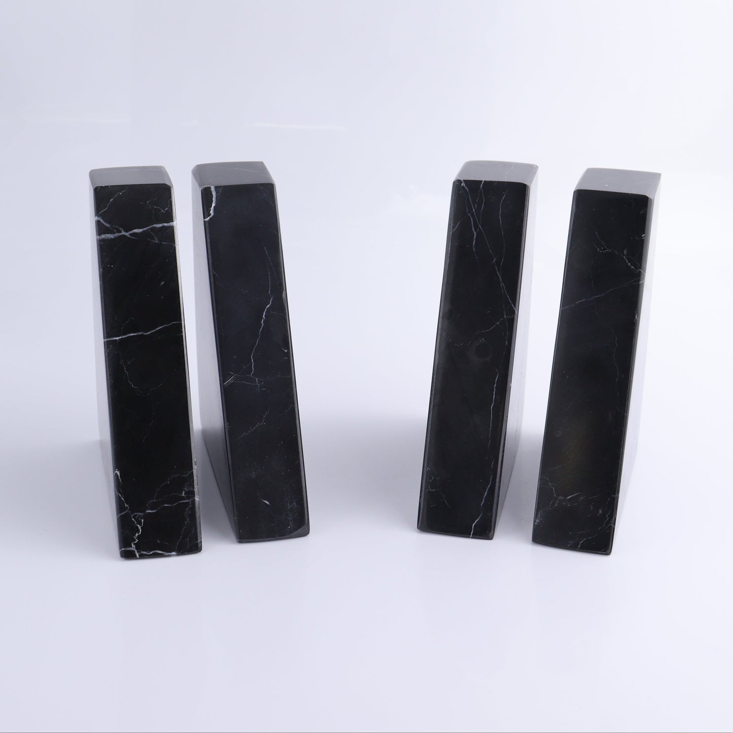 One Pair of Black Marble Polished Bookends | Mi Esperanza Minerals | Supplier of Crystals and Onyx