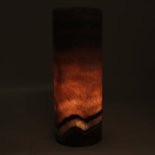 One Wide Purple Mexican Onyx/Calcite Lamp Blind | Mi Esperanza Minerals | Supplier of Crystals and Onyx